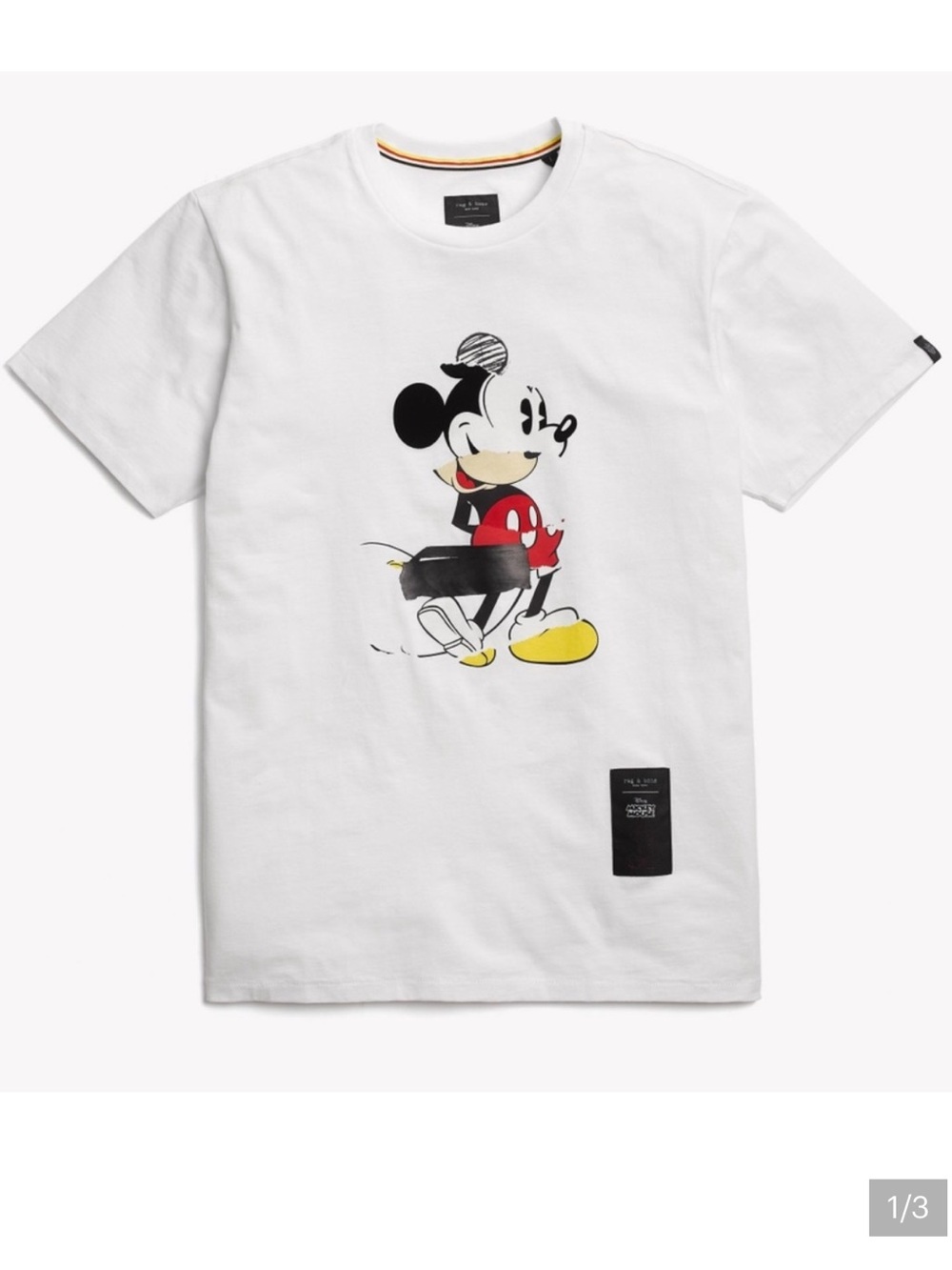 rag & bone White Disney Mickey Unisex Tee w